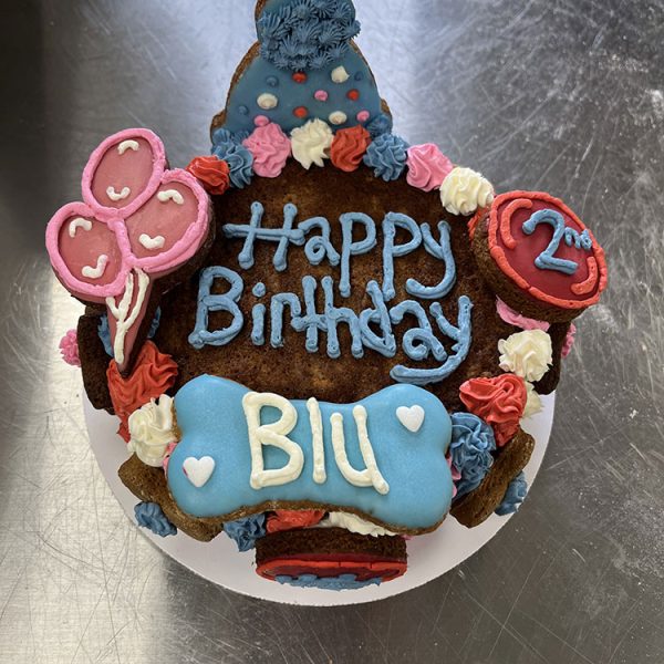 Birthday dog cake