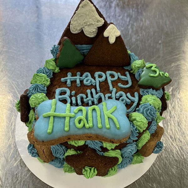 Birthday forest dog cake