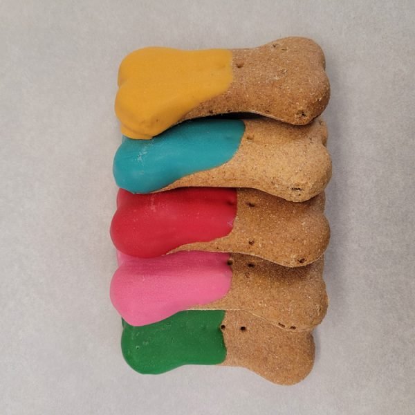 half dipped penut butter bones stacked