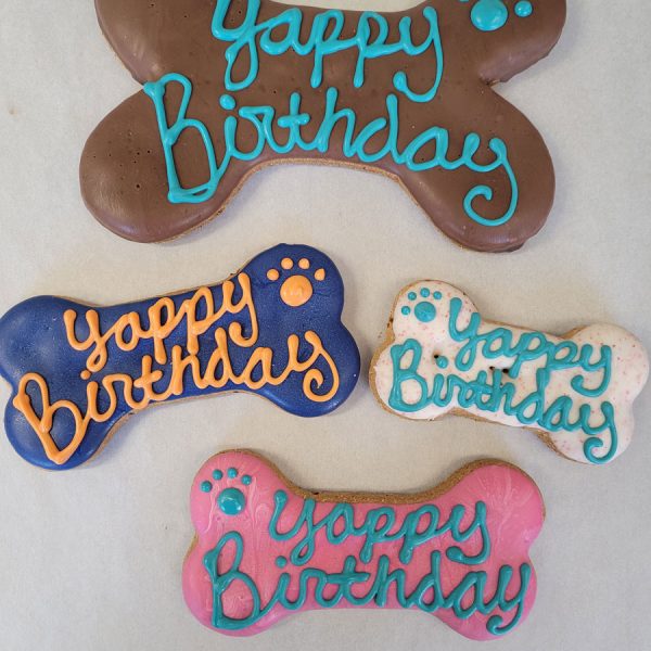 Yappy Birthday Bones four dog treats